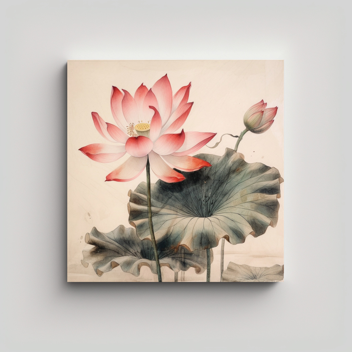 espectacular-tela-en-bastidor-dibujo-sim-trico-de-flor-de-loto