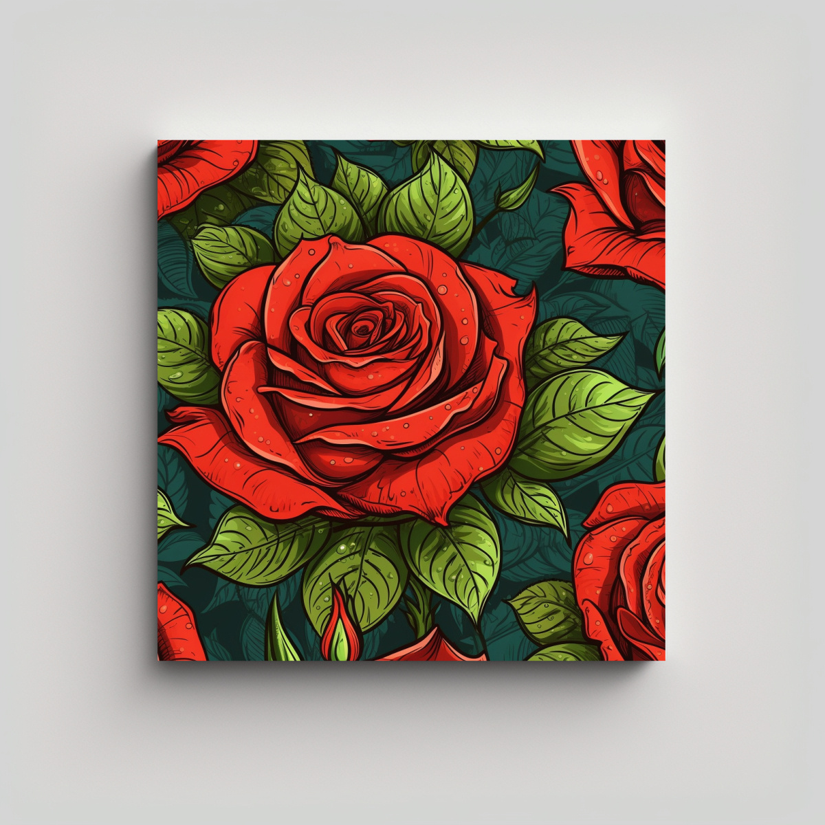 expresi-n-de-poder-patr-n-detallado-de-rosa-roja-en-tela-bastidor