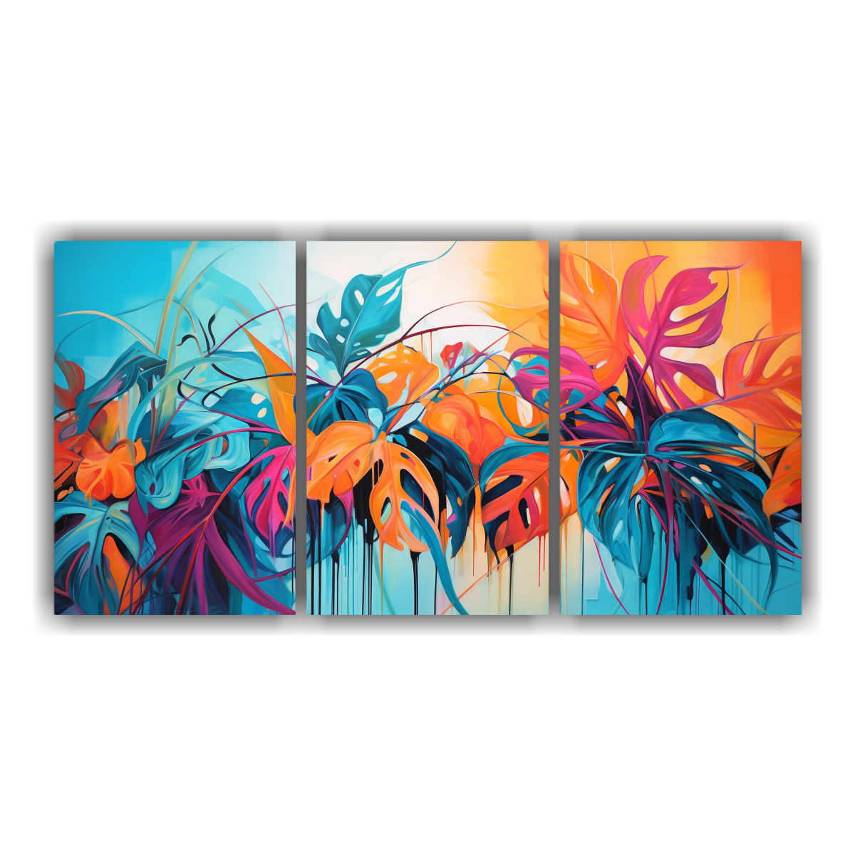 formaci-n-abstracta-de-un-para-so-tropical-en-pinturas-decorativas-de-tres-cuadros-forma
