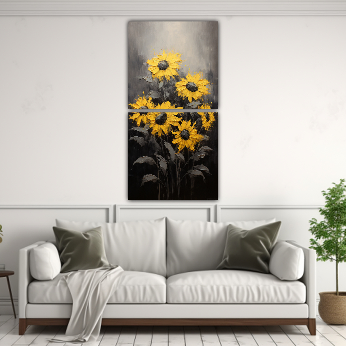 formas-elegantes-para-sala-cuadro-de-girasoles-negros-estilo-decorativo-en-lienzo-1