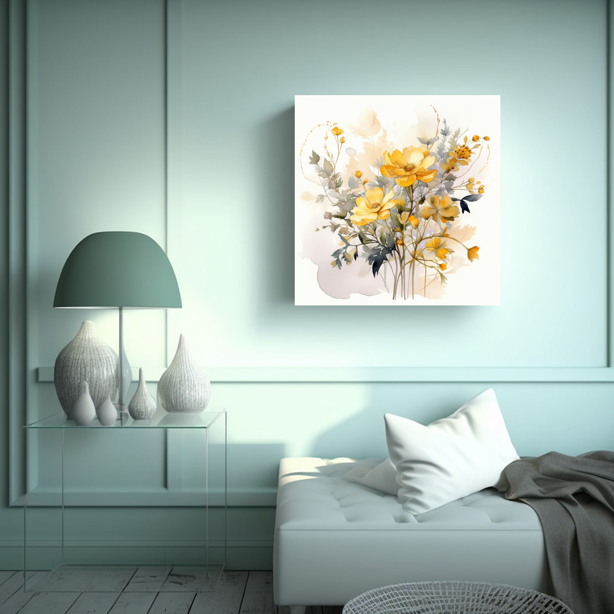 ilustraci-n-floral-en-acuarela-amarilla-arte-de-pared-sim-trico-de-alta-calidad-1