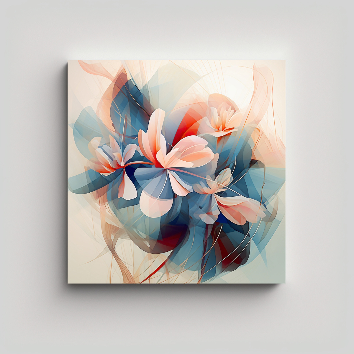 ilustraci-n-geom-trica-suave-de-flores-marina-en-tela-en-bastidor-para-ni-os