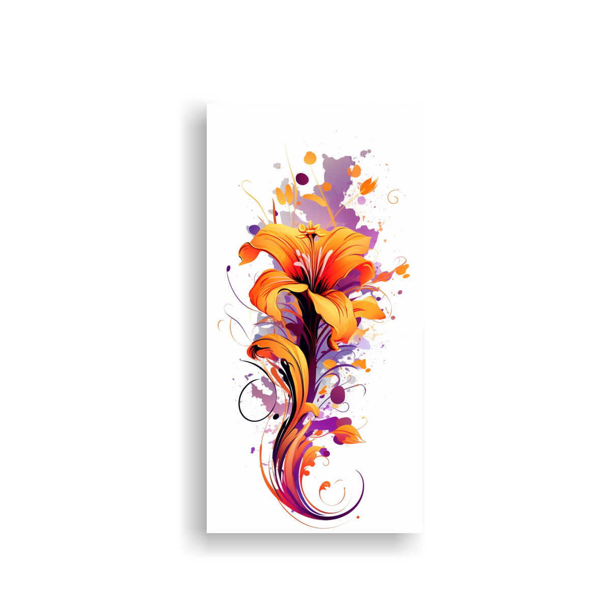 ilustraci-n-vectorial-elegante-de-un-lirio-naranja-en-lienzo-vintage