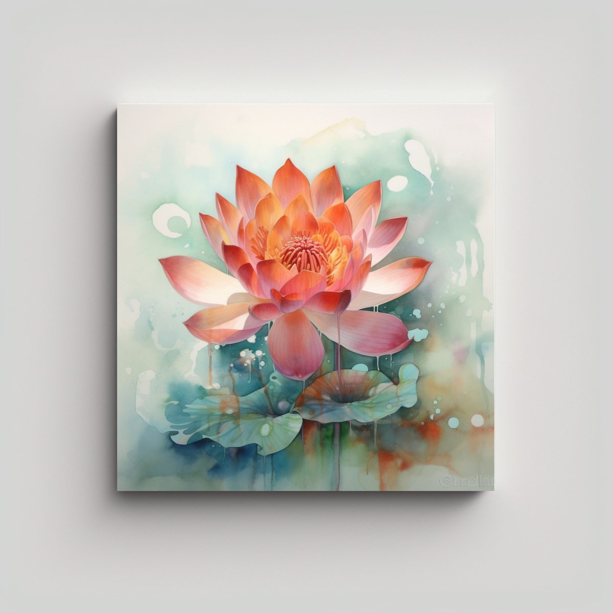 inspiraci-n-en-arte-cuadro-decorativo-de-flor-de-loto-en-acuarela