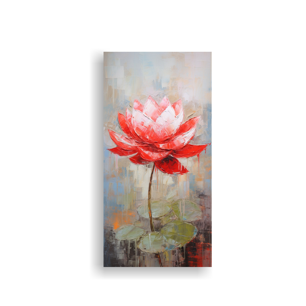 lienzo-alta-calidad-brillante-cuadro-de-loto-rojo-en-estilo-re-pintura-sobre-lienzo