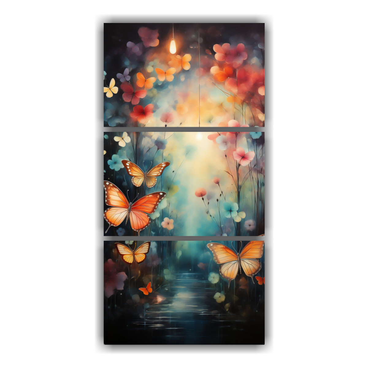 lienzo-con-mariposas-macro-coraz-n-y-colores-pasteles