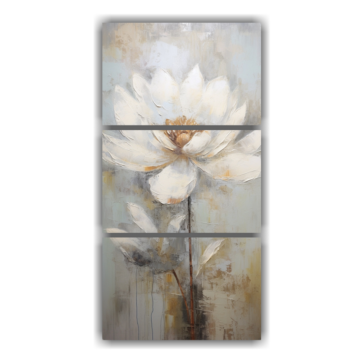 lienzo-de-pintura-de-loto-blanco-estilo-decorativo-en-tres-composiciones-exuberantes