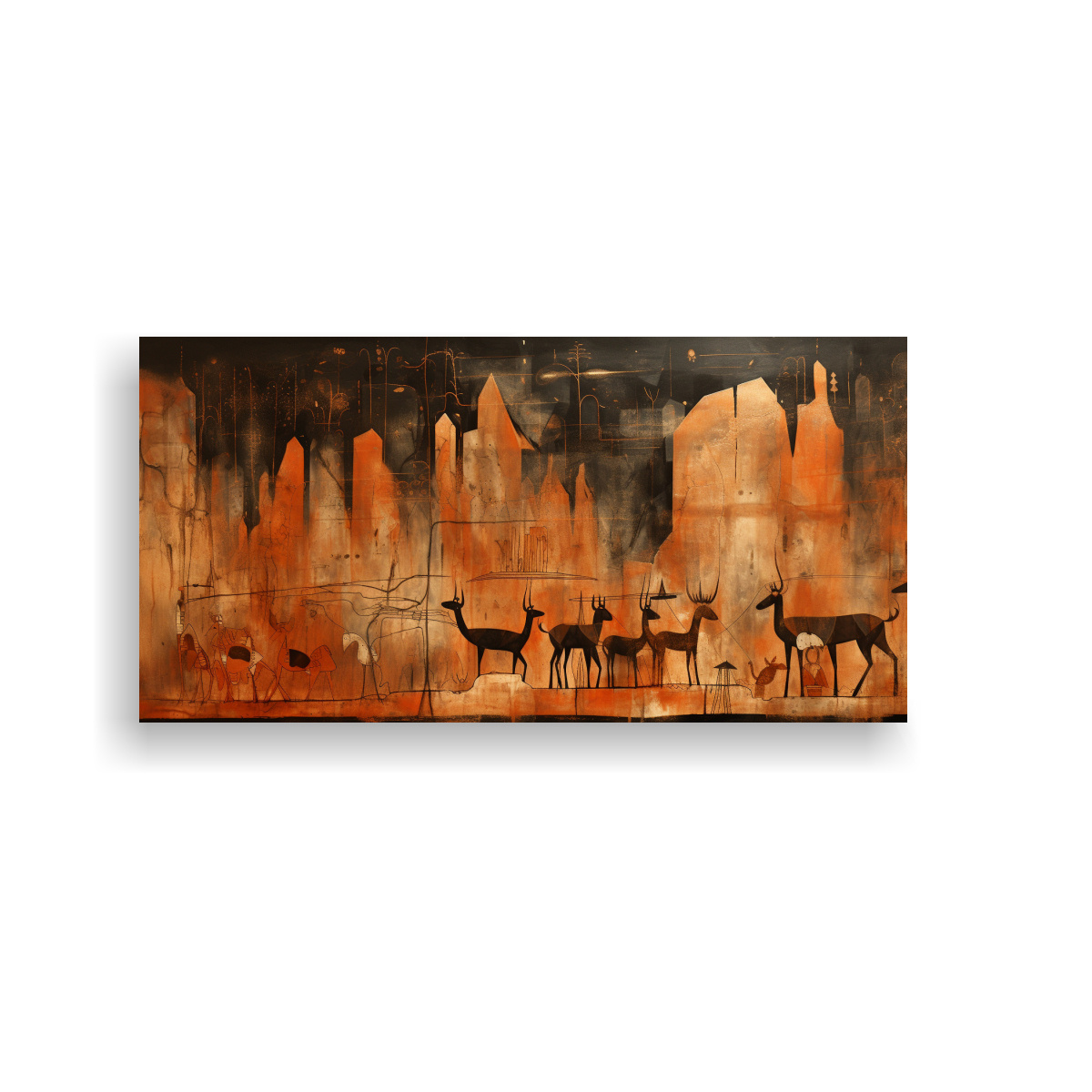 lienzo-de-tela-abstracto-decoraci-n-reinterpretaci-n-lineal-de-pinturas-rupestres-antiguas