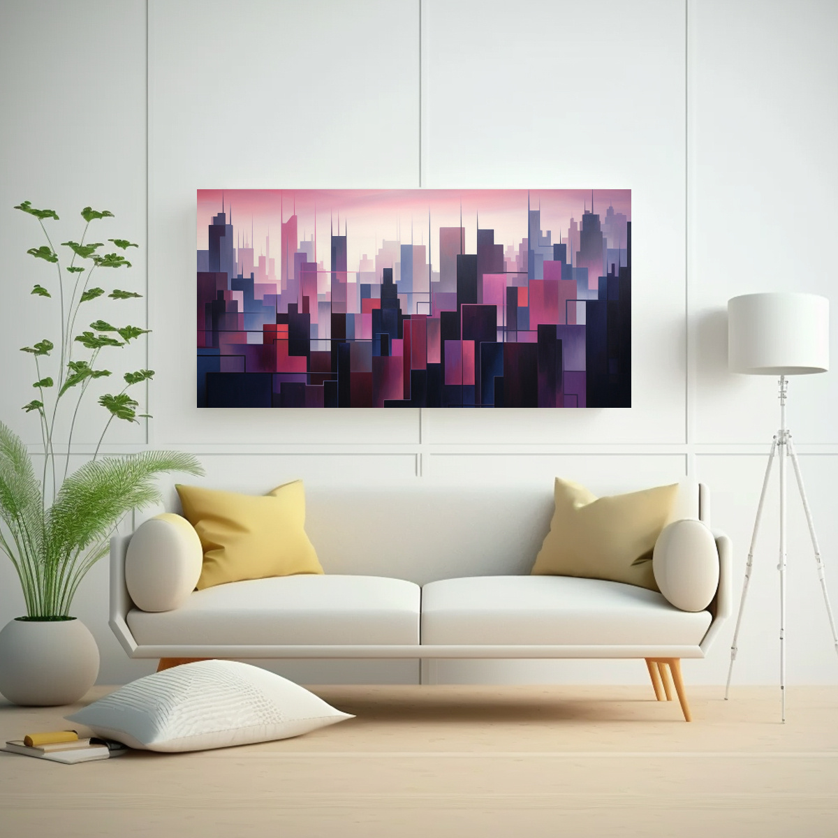 lienzo-de-tela-composicion-original-de-una-ciudad-al-atardecer-en-pinturas-decorativas-1