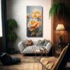 lienzo-de-tela-con-forma-de-comedor-pintura-de-peonies-en-naranja-al-estilo-1