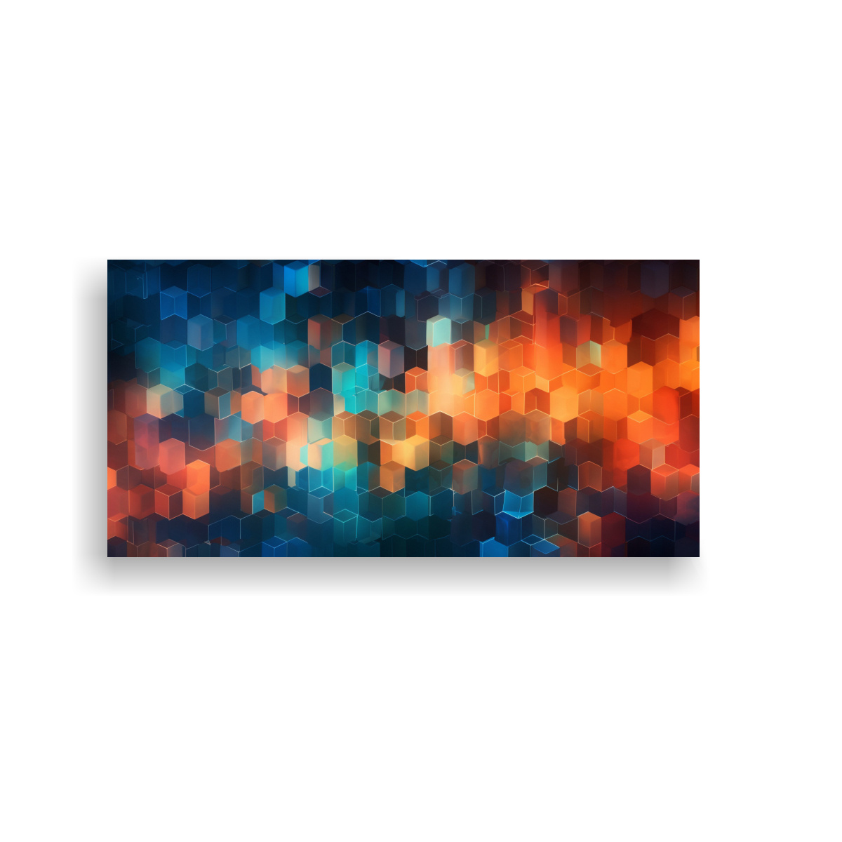 lienzo-de-tela-con-imagen-tem-tica-de-pol-gonos-digitales-en-degradado-azul-y-naranja