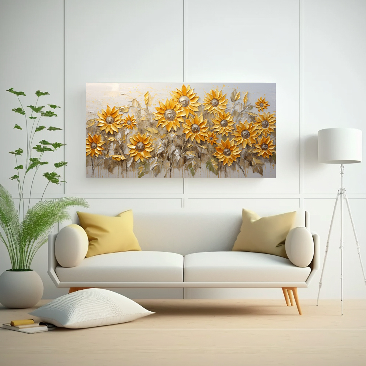 lienzo-de-tela-decorativo-pintura-impresionante-de-girasoles-dorados-en-estilo-1