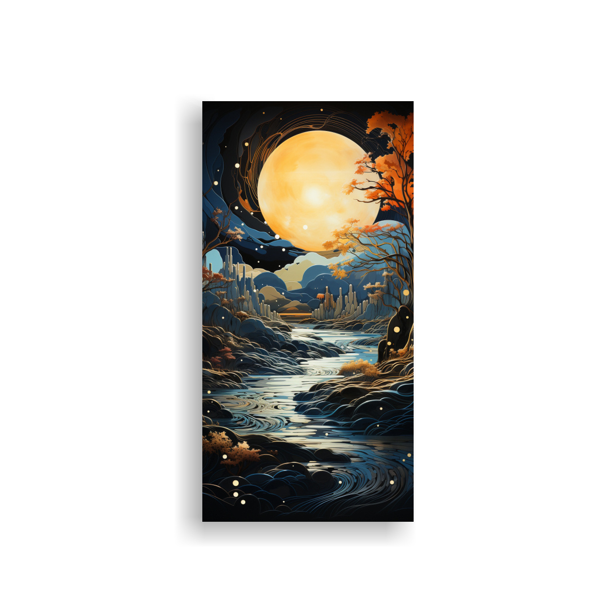 lienzo-de-tela-dise-o-colorido-con-luna-y-monta-as