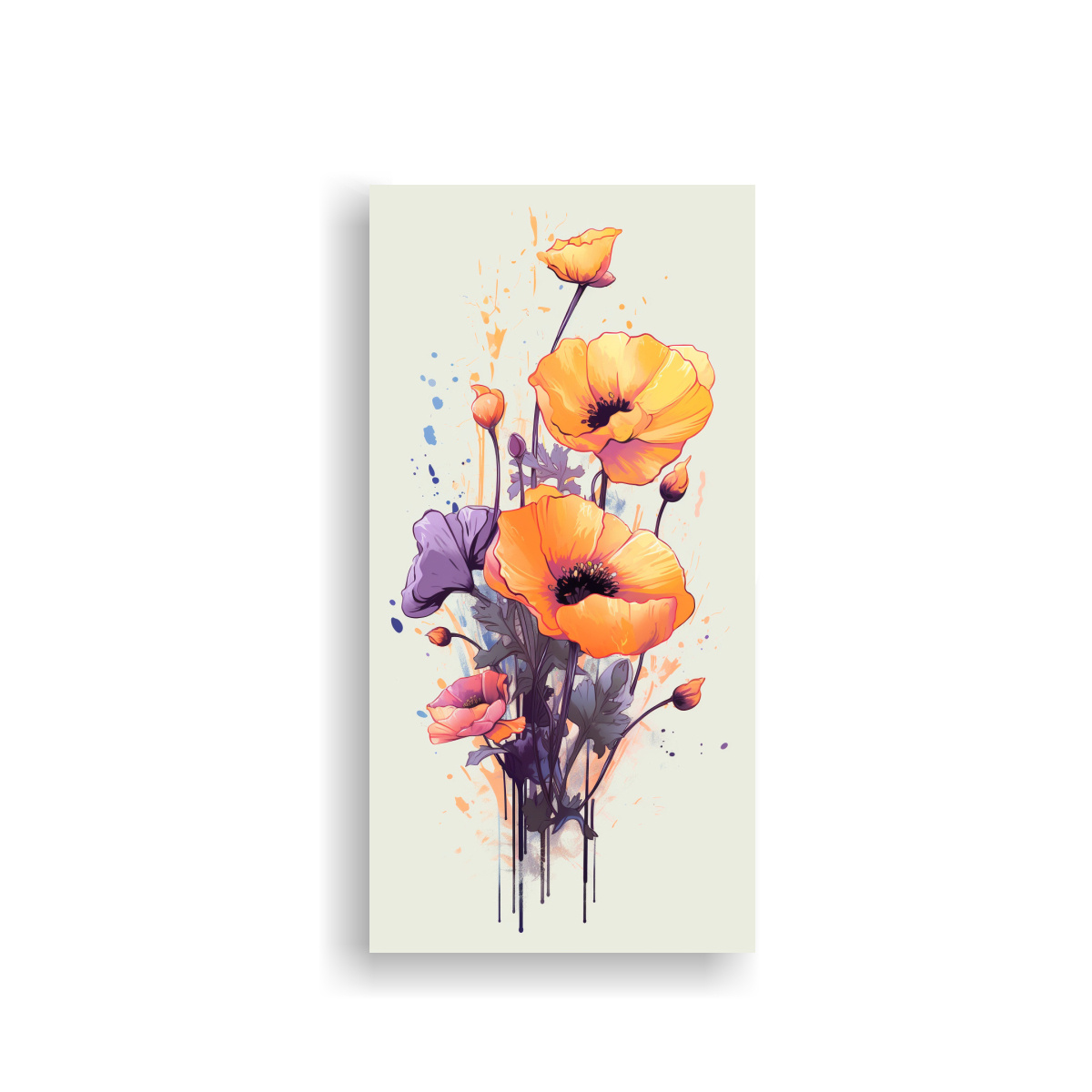 lienzo-de-tela-moderno-de-luminosidad-con-ilustraci-n-vectorial-elegante-de-una-amapola-naranja