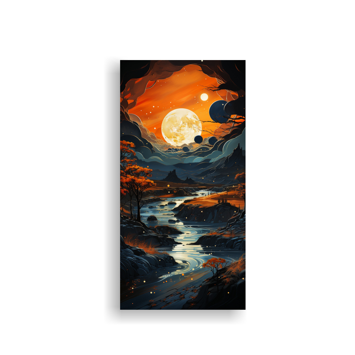 lienzo-decoraci-n-pintura-de-paisaje-con-luna-y-monta-as