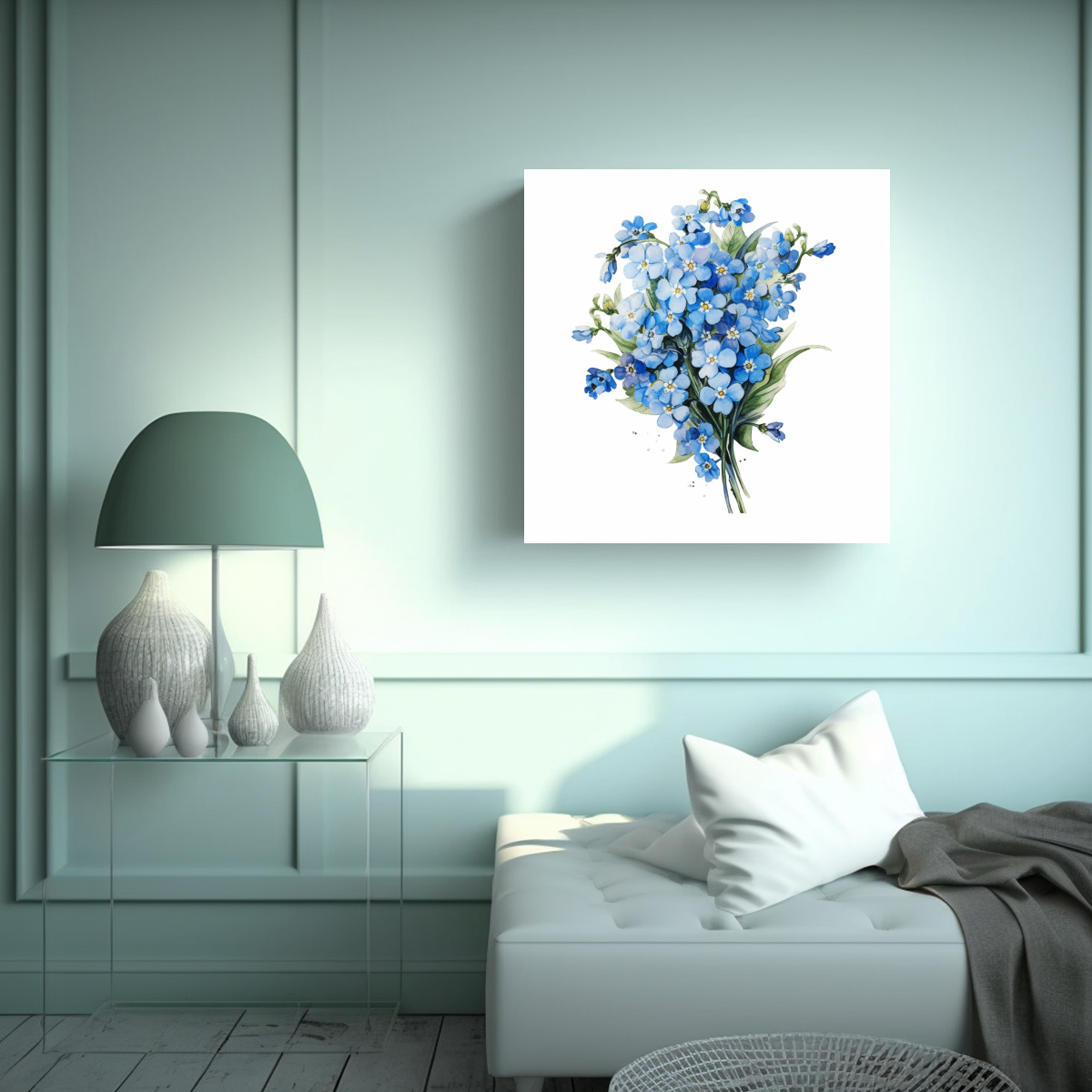 lienzo-decorativo-movimiento-y-ramo-de-flores-forget-me-not-1