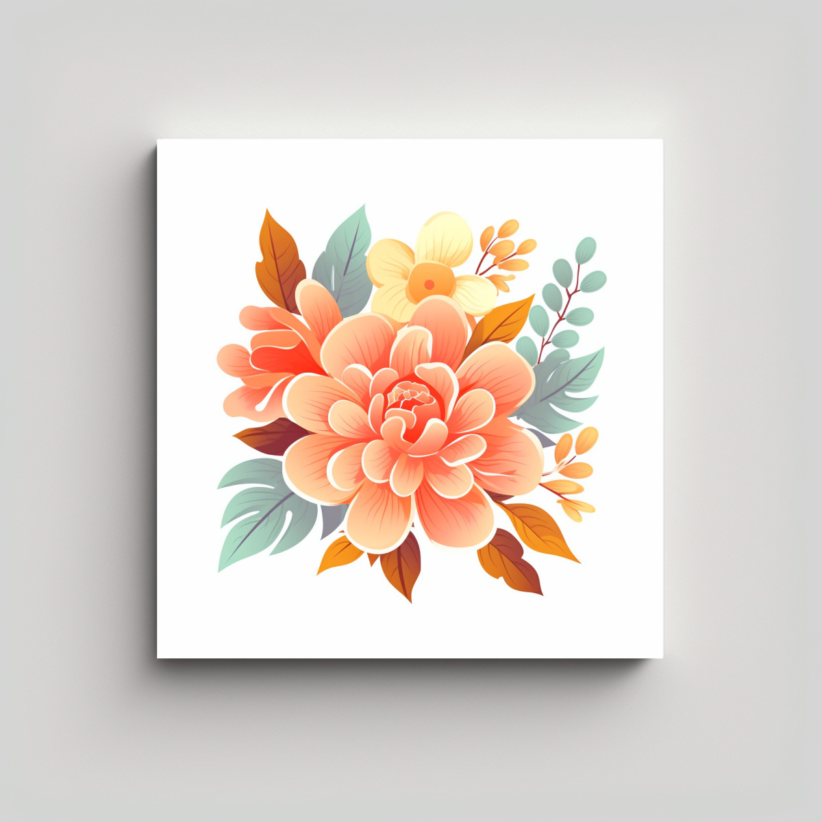 lienzo-floral-rom-ntico-decoraci-n-con-hermosas-hojas-y-flores