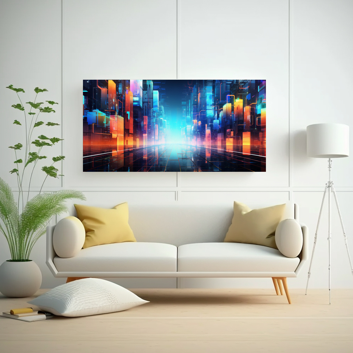 lienzo-hermoso-ciudad-cibern-tica-en-pinturas-de-decoraci-n-din-mica-1