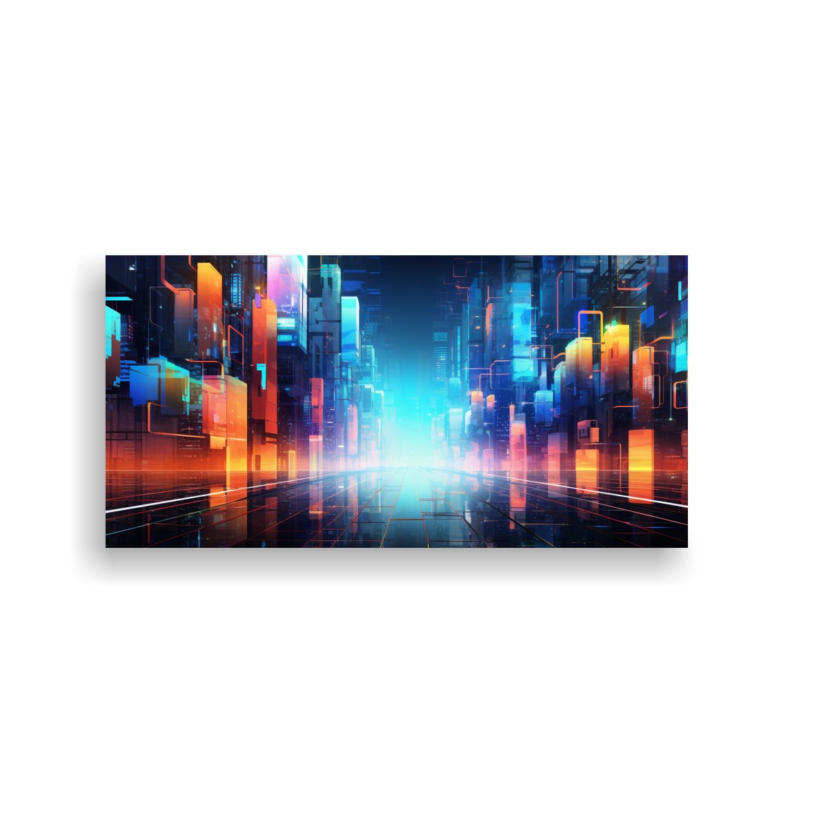 lienzo-hermoso-ciudad-cibern-tica-en-pinturas-de-decoraci-n-din-mica