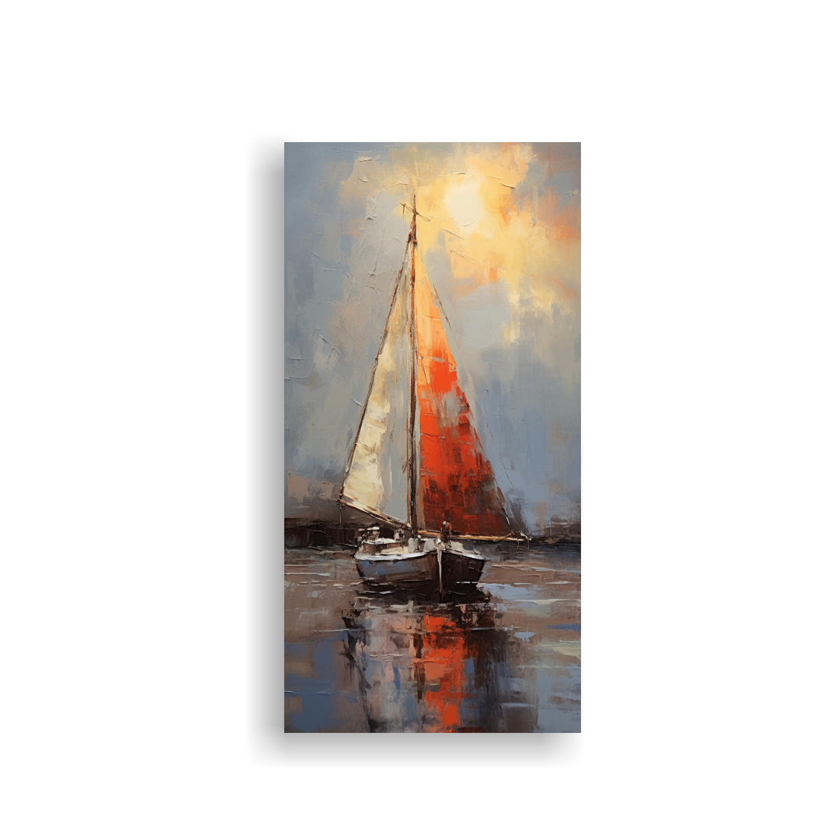 lienzo-hermoso-impactante-de-un-velero-en-el-agua-sobre-fondo-oscuro