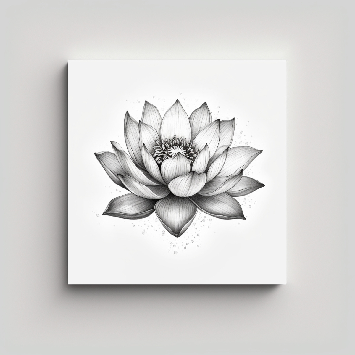 lienzo-moderno-flor-de-loto-dibujo-tinta-impactante-estilo-tatuaje