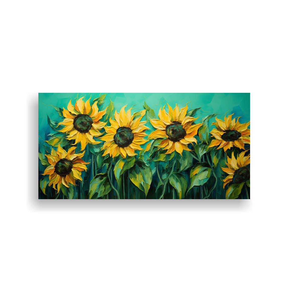 lienzo-moderno-para-cuarto-con-pintura-de-girasoles-verdes-en-el-estilo