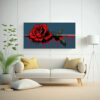 lienzo-relieve-moderno-con-rosa-sangrante-y-marchita-1