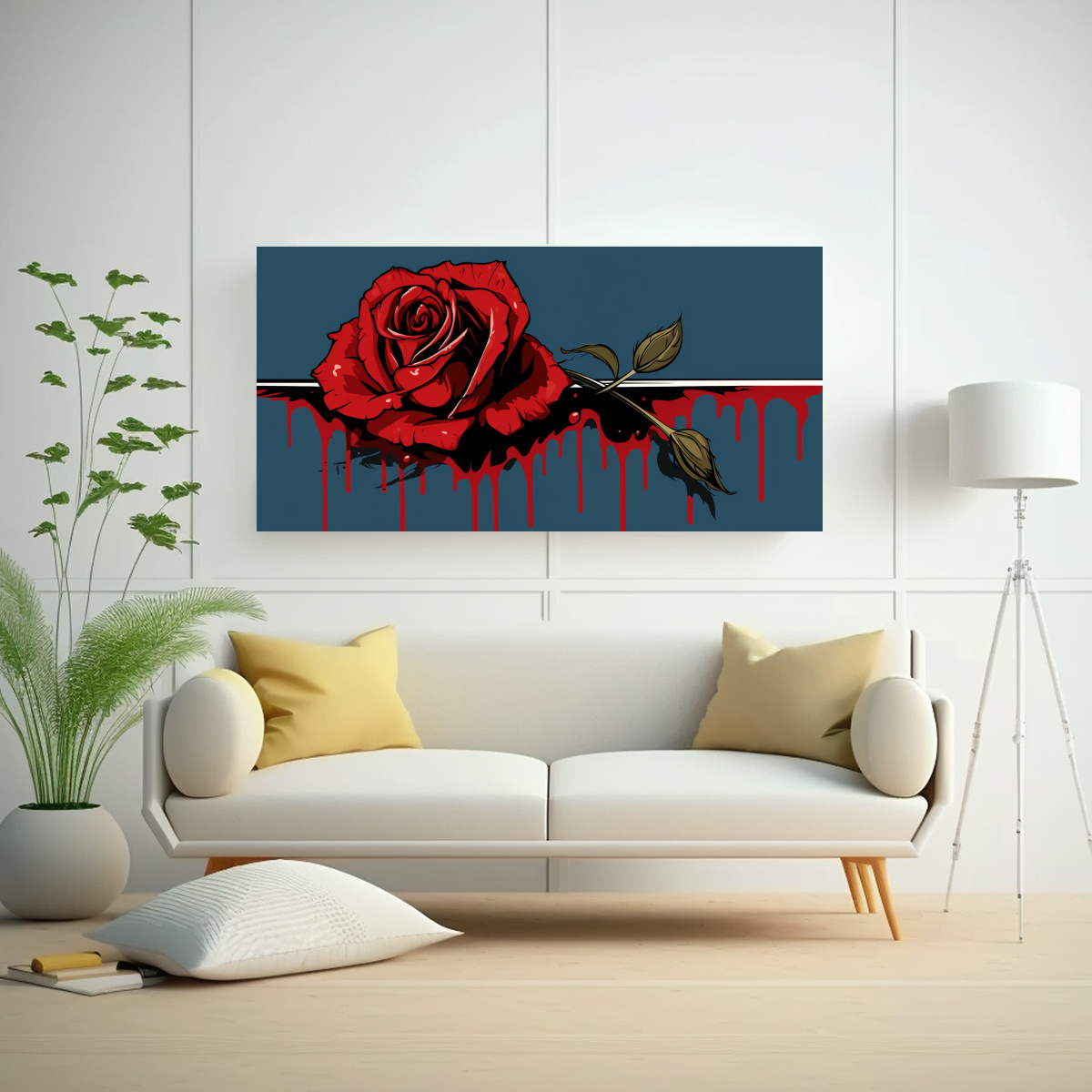 lienzo-relieve-moderno-con-rosa-sangrante-y-marchita-1