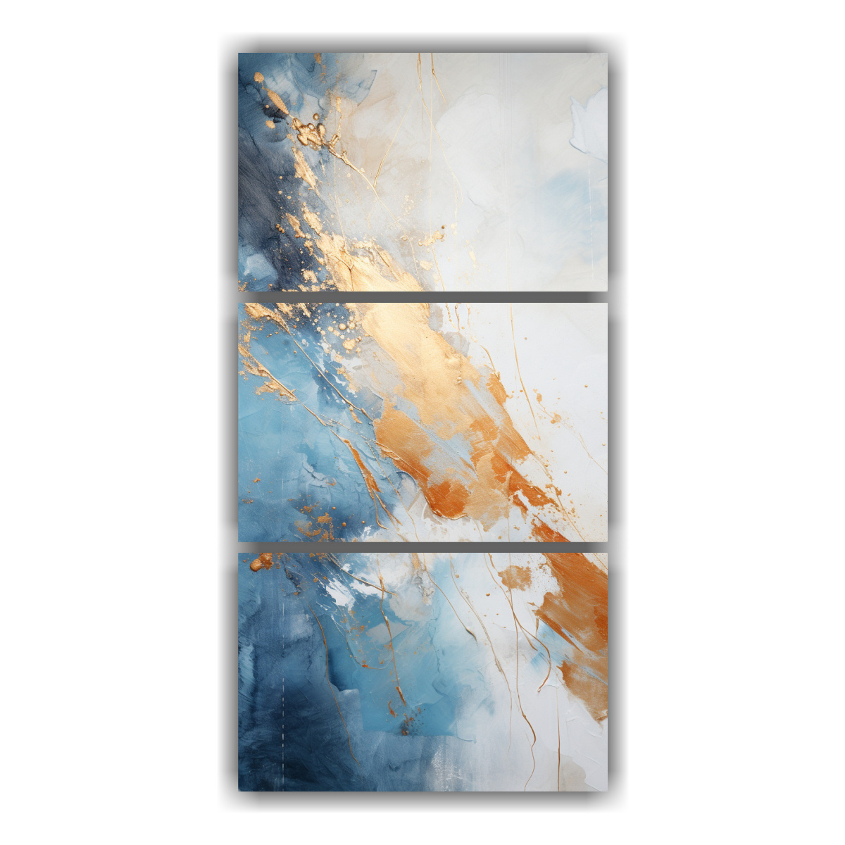 lienzos-abstractos-con-fondo-blanco-y-pintura-dorada-y-cobre