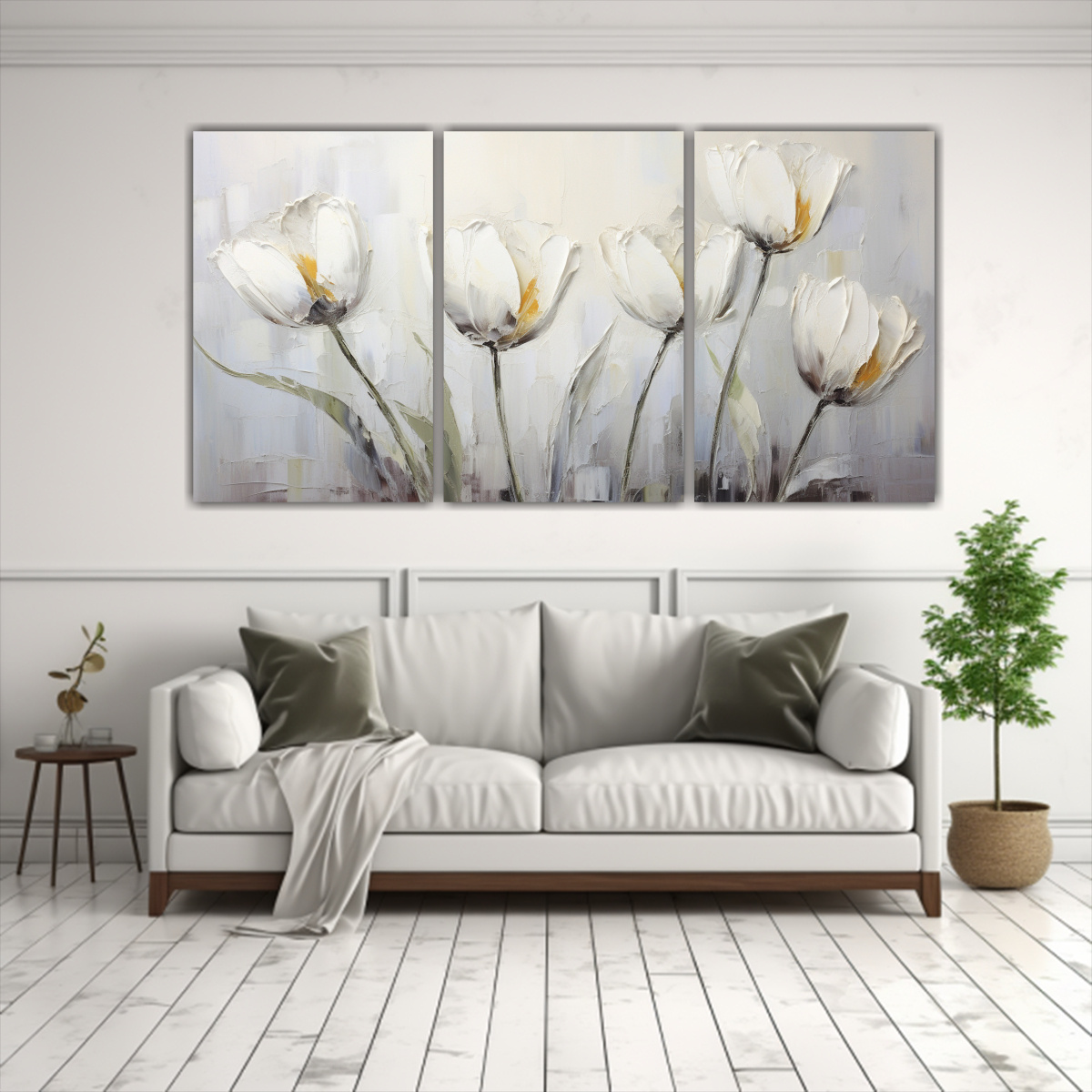 lienzos-alta-calidad-simetr-a-a-white-tulips-pintura-en-lienzo-estilo-decorativo-1