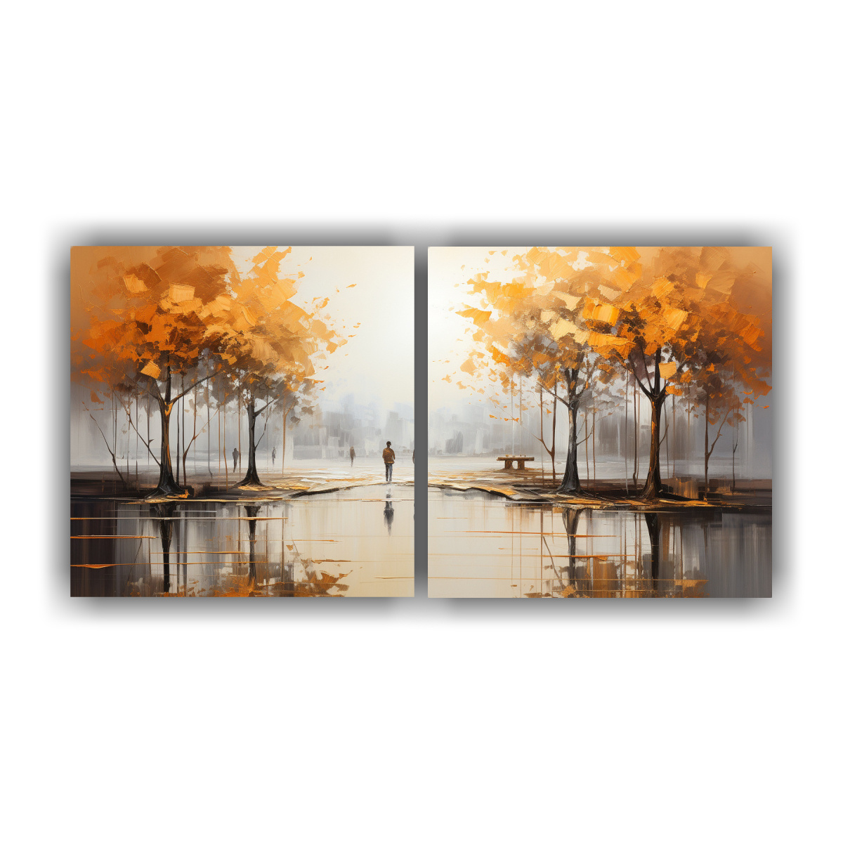 lienzos-de-tela-abstracto-rboles-en-plata-y-oro