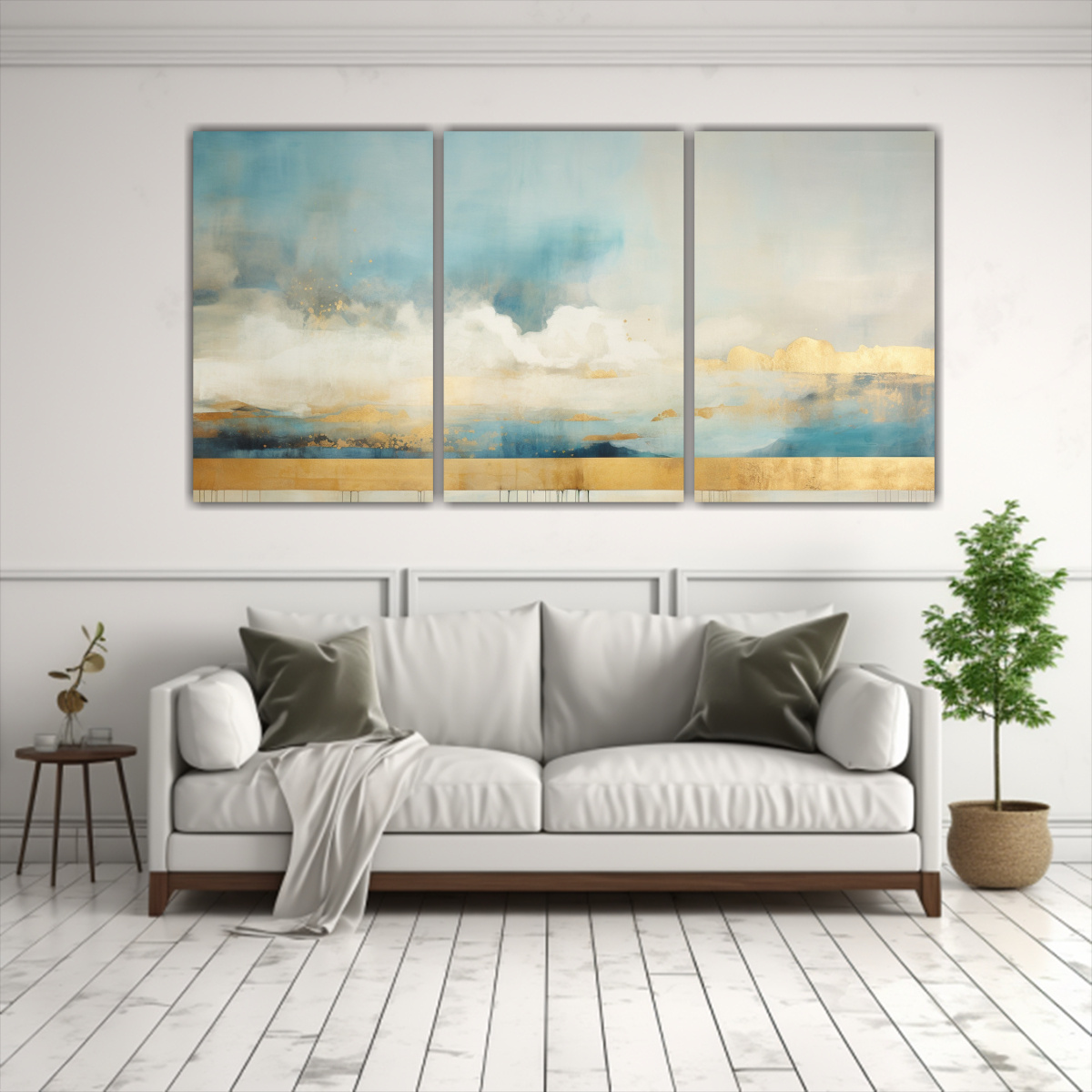 lienzos-de-tela-con-motivo-turquesa-teal-y-dorado-1