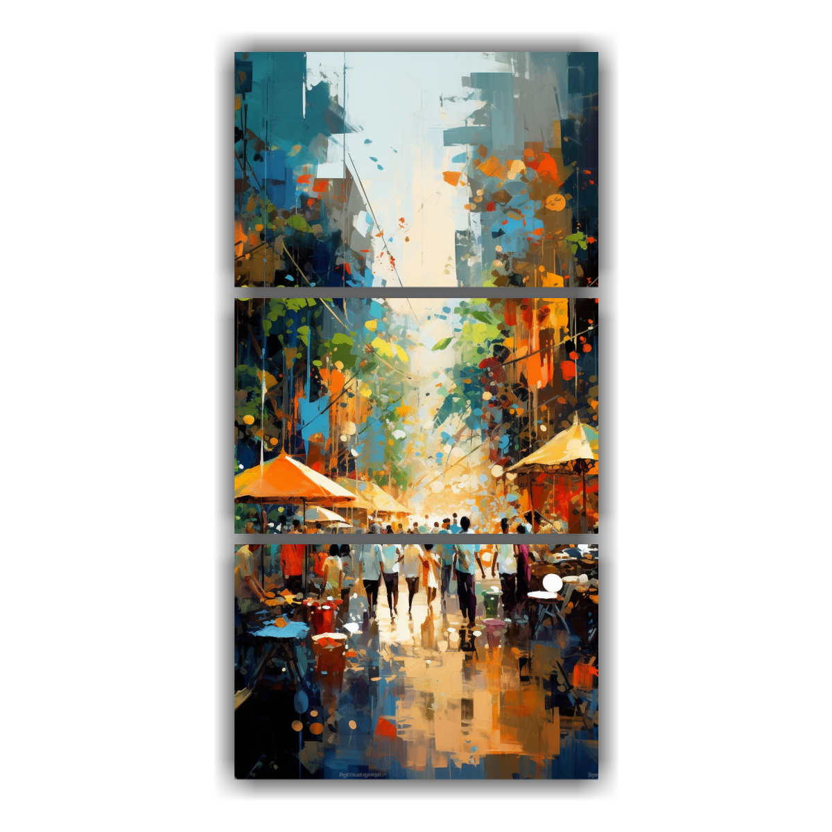 lienzos-imagen-culturar-pinturas-decorativas-del-vibrante-mercado-callejero