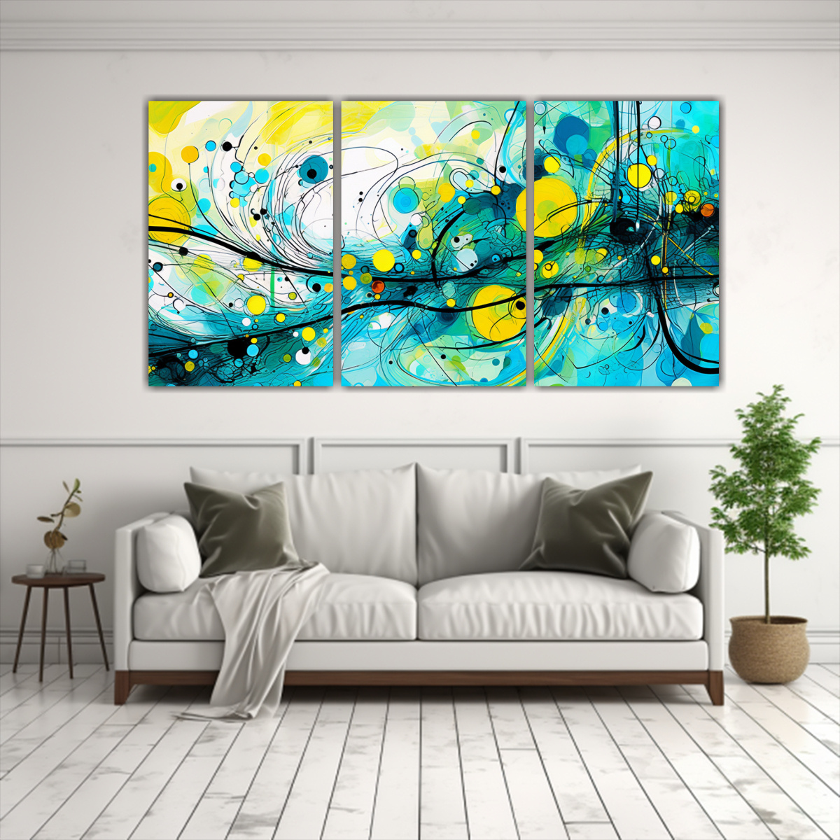 lienzos-tela-sublimada-juveniles-dise-o-textura-funky-amarillo-verde-azul-y-blanco-1