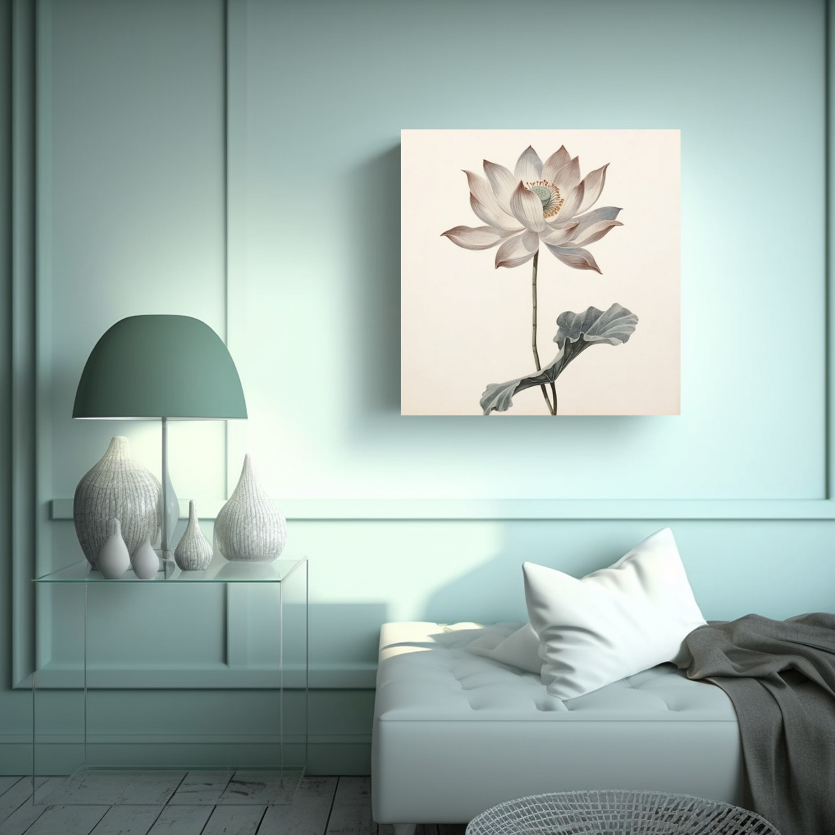 loto-de-tallo-largo-en-tinta-y-lavado-con-espacio-blanco-1