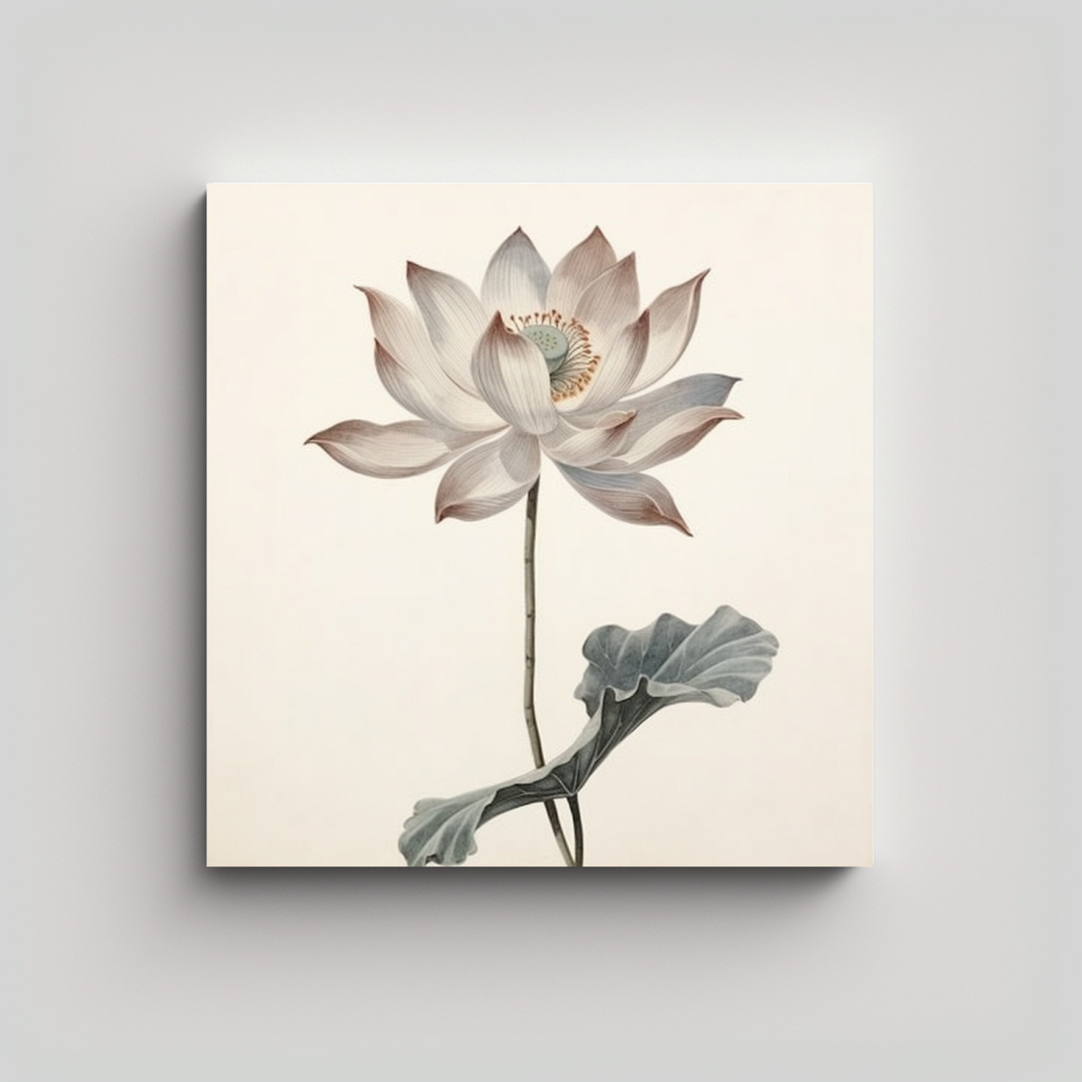 loto-de-tallo-largo-en-tinta-y-lavado-con-espacio-blanco