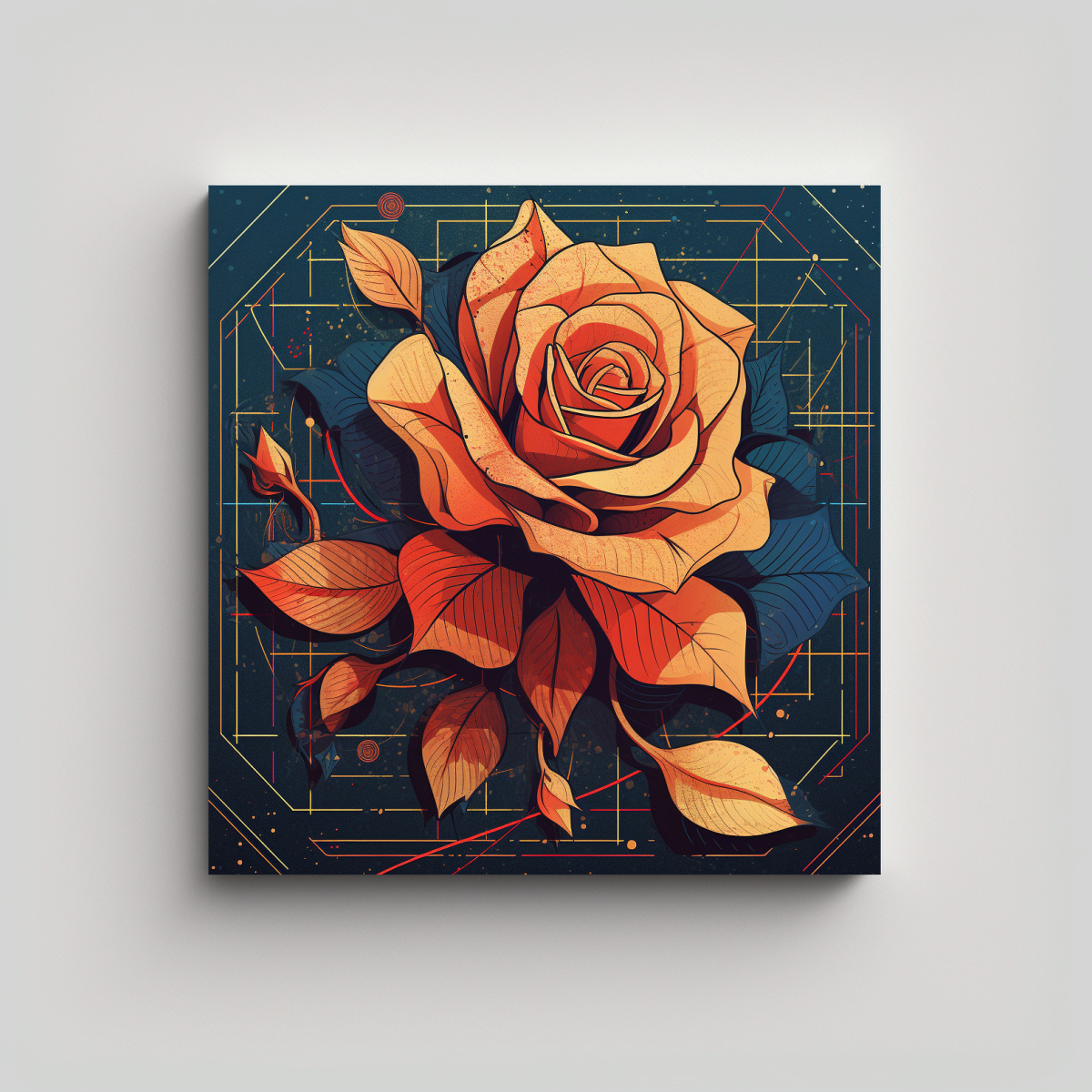 minimalismo-rosa-cuadro-gr-fico-ilustraci-n-arte-moderno