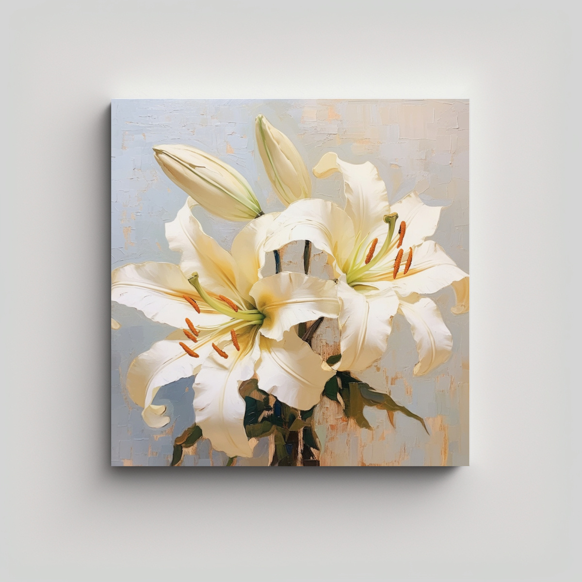 obra-vintage-en-leo-de-lirios-orientales-en-bastidor-para-sala