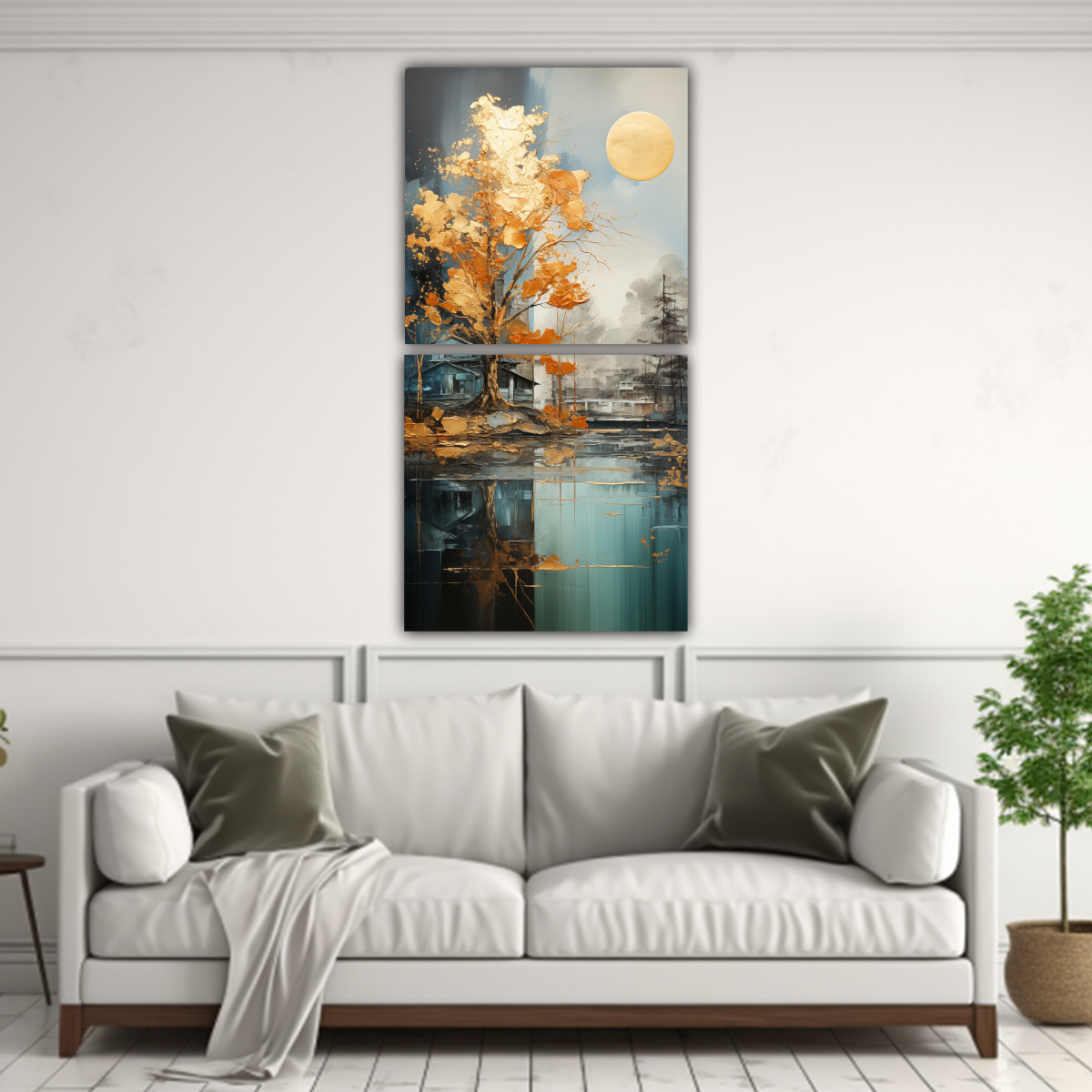 paisaje-abstracto-de-rboles-en-plata-y-oro-con-dos-composiciones-hermoso-perspectiva-1