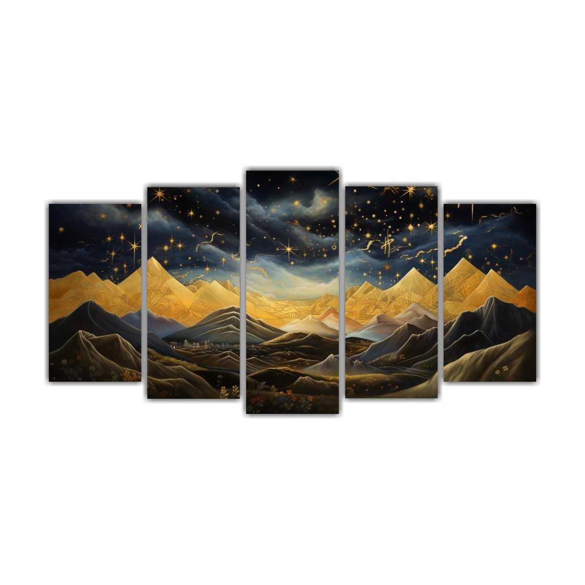 paisaje-de-monta-a-con-estilo-elegante-en-dos-lienzos-de-tela-cuadro-nica