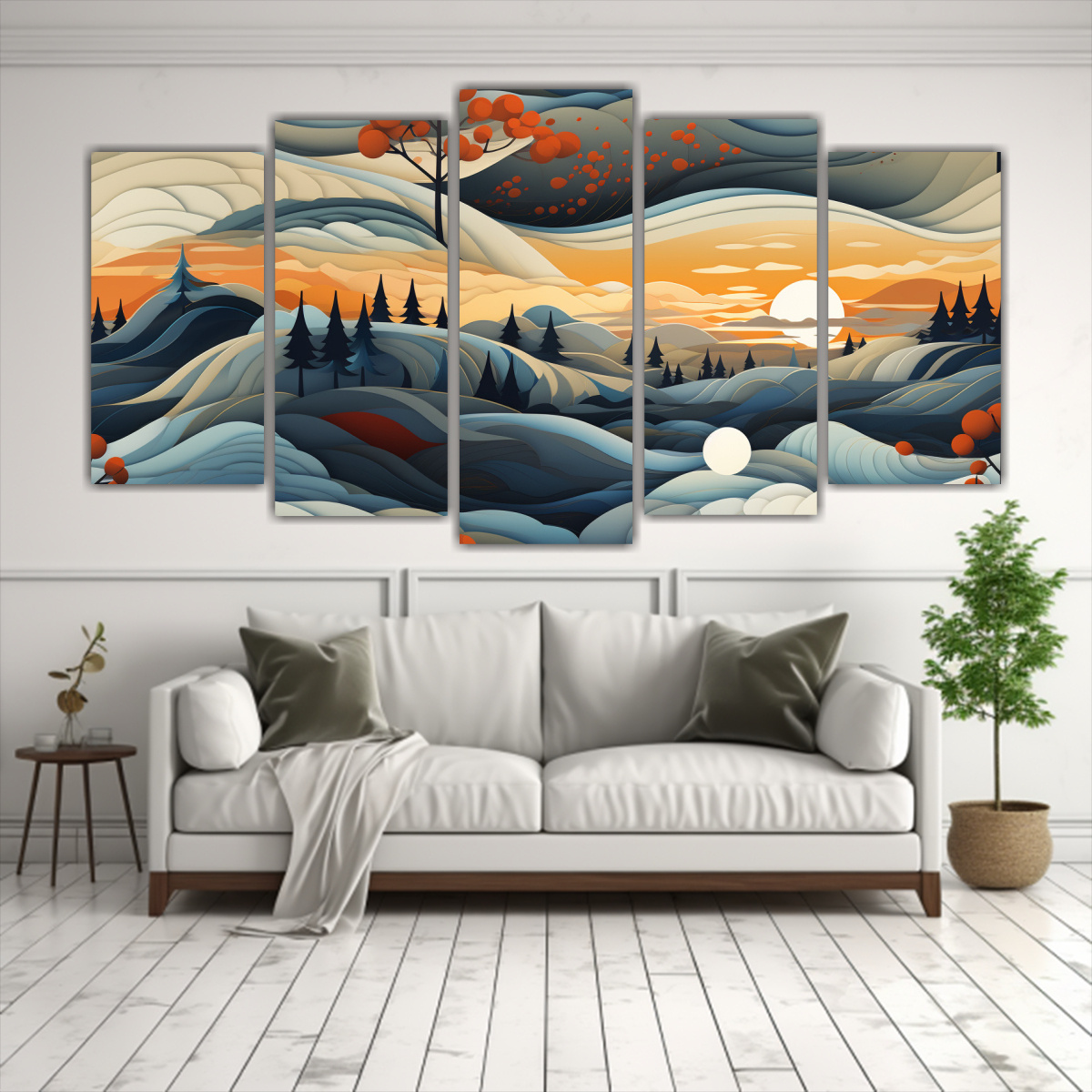 paisaje-escandinavo-abstracto-equilibrado-inspirador-en-cinco-lienzos-1