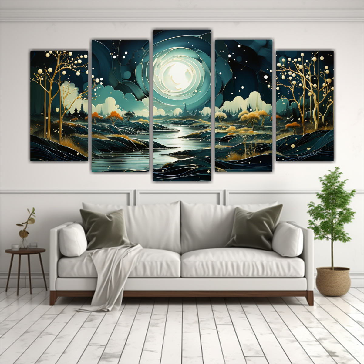 paisaje-lunar-con-monta-as-set-de-5-telas-tem-tica-moderna-1