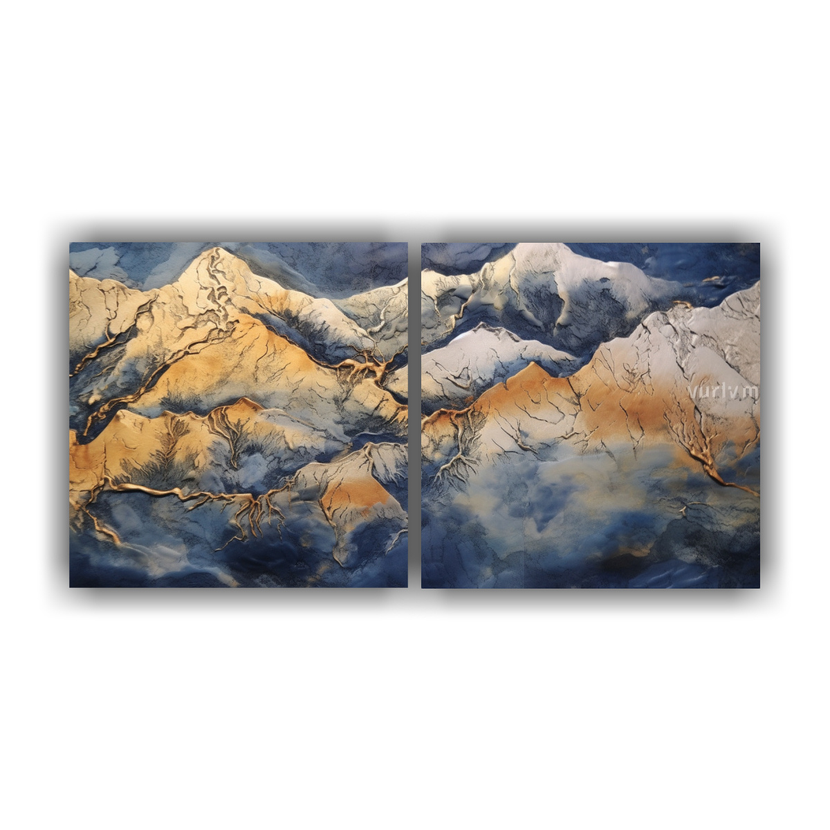 paisaje-monta-as-cielo-azul-pinturas-de-decoraci-n