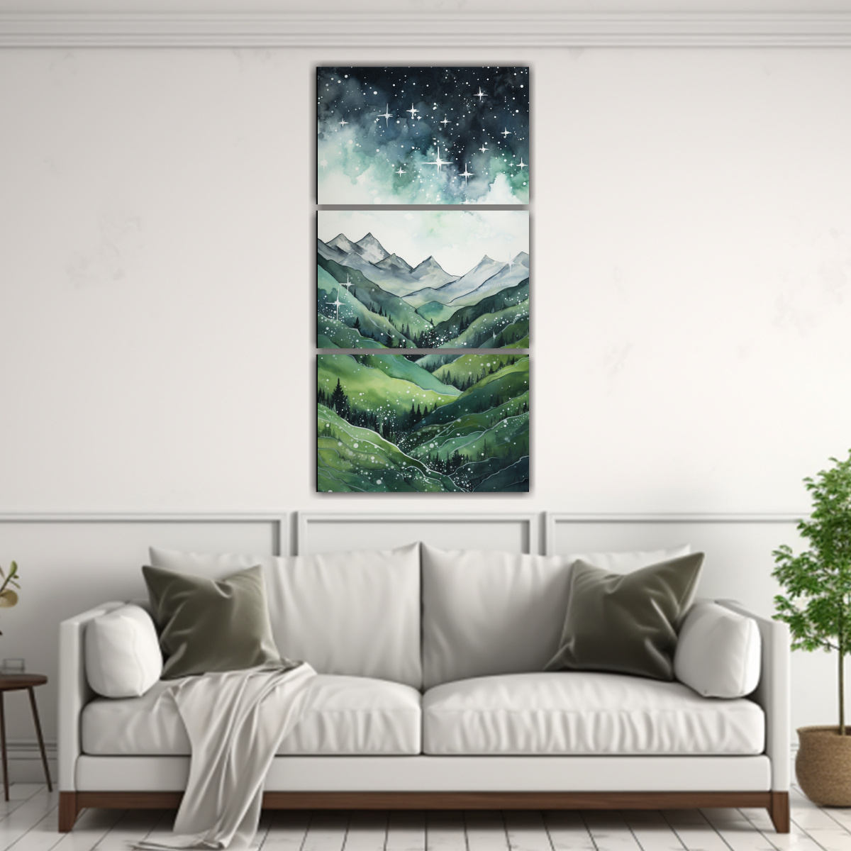 paisaje-monta-oso-con-estilo-elegante-en-lienzo-tres-lienzos-de-tela-vanguardia-1