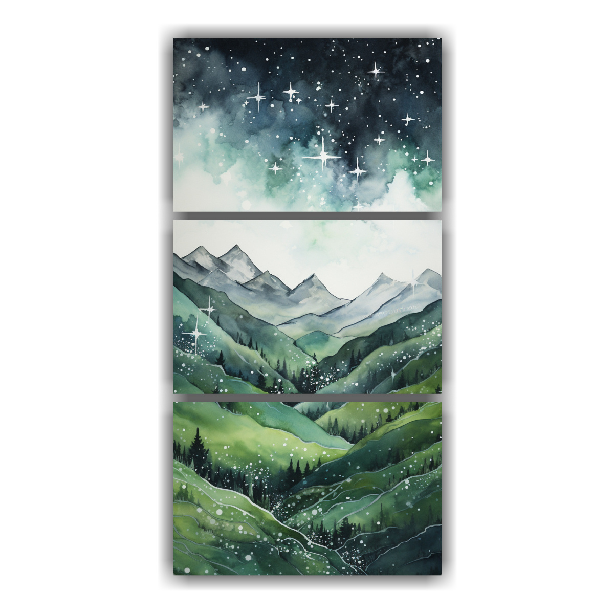 paisaje-monta-oso-con-estilo-elegante-en-lienzo-tres-lienzos-de-tela-vanguardia