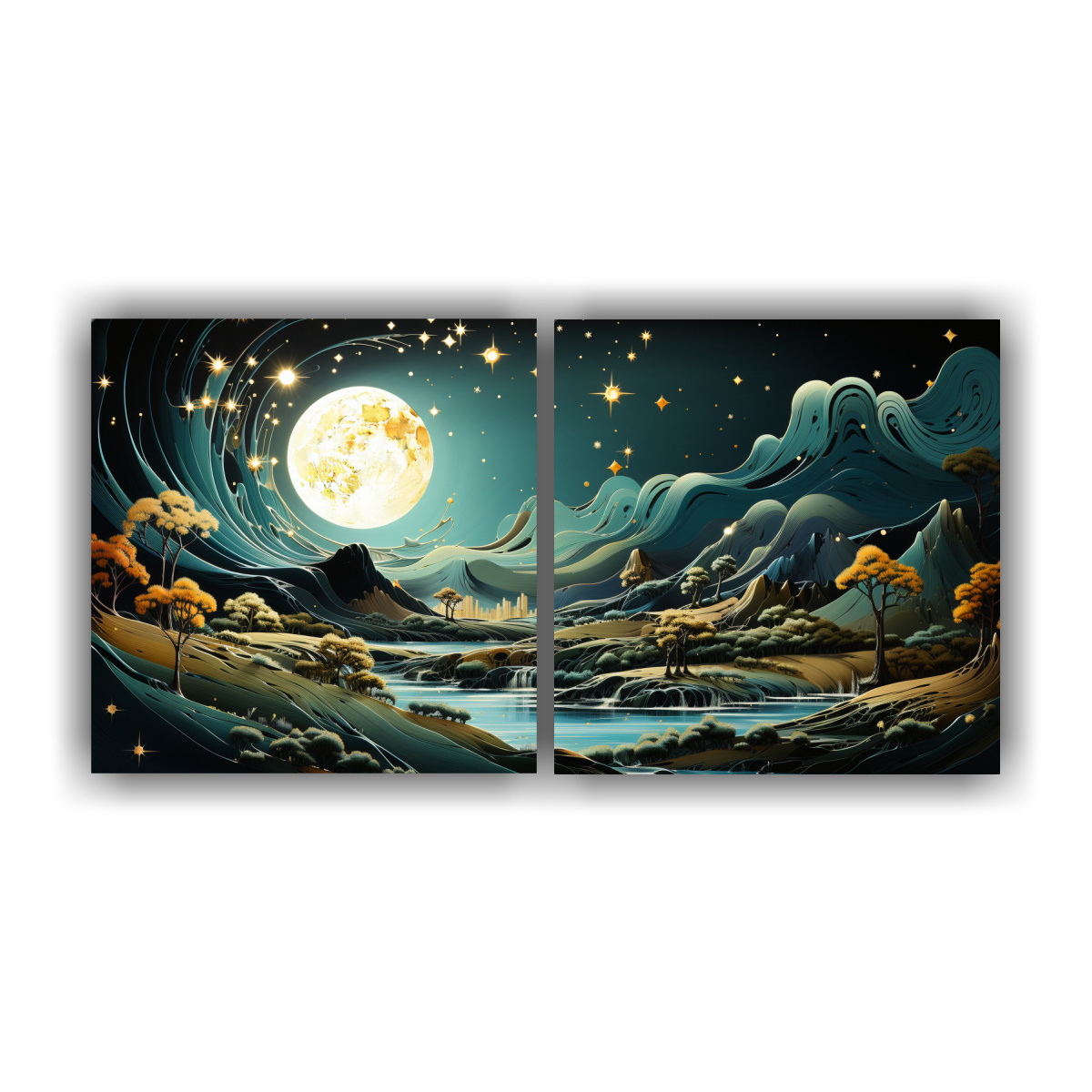 paisaje-nocturno-con-luna-y-monta-as-en-decoraci-n-de-pinturas