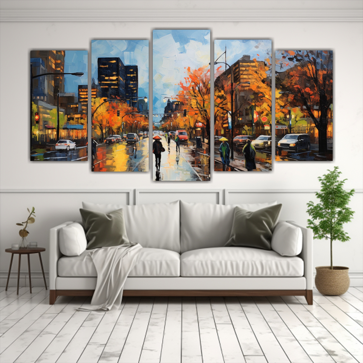 paisaje-urbano-neoexpresionista-de-centro-ciudad-en-cinco-cuadros-decorativos-1