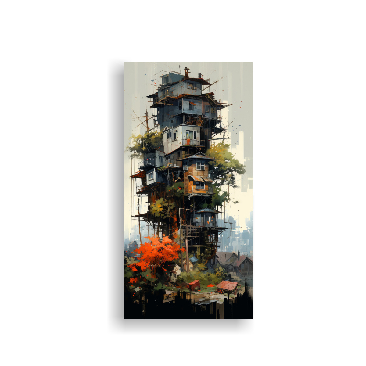 paisaje-urbano-pintado-sobre-rboles