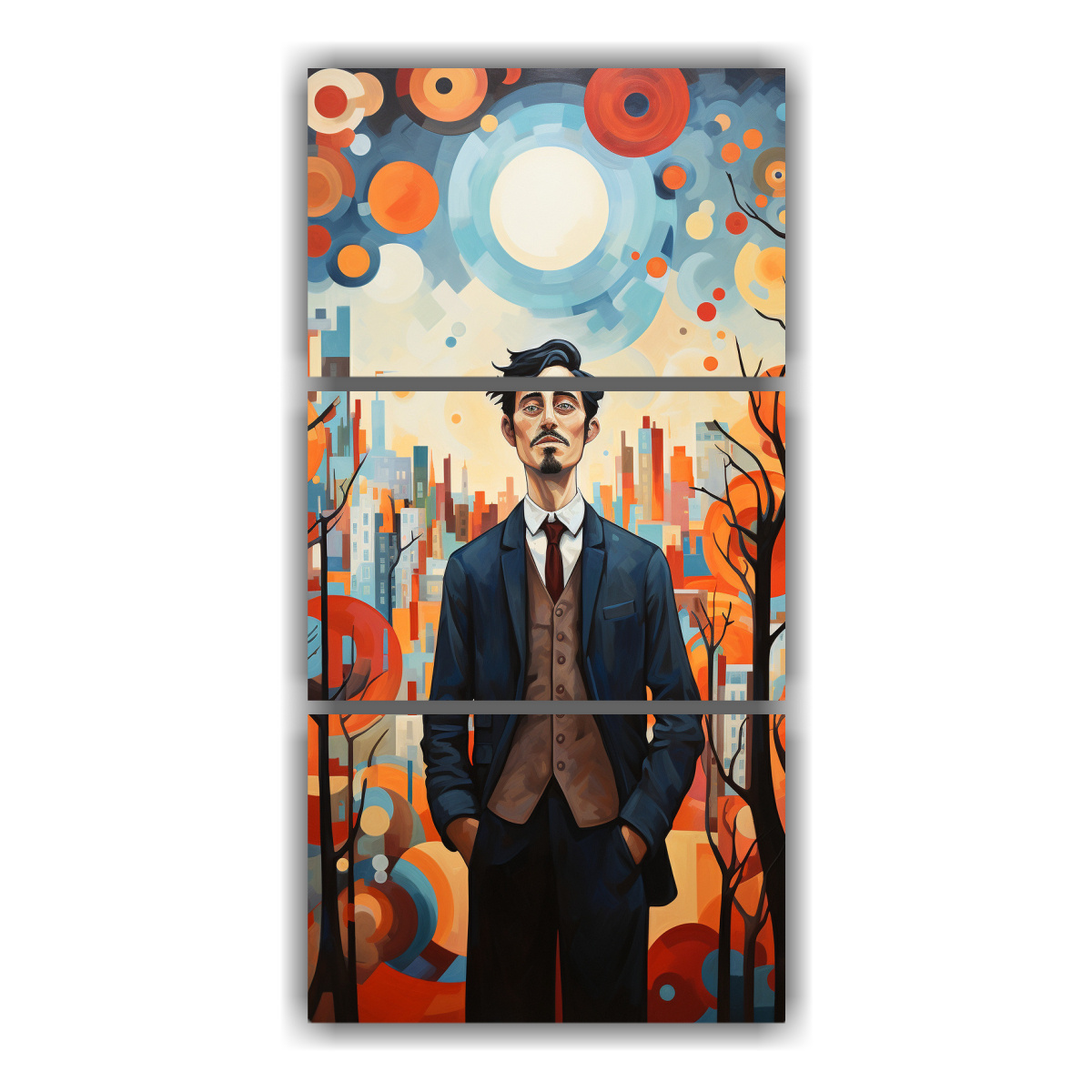 paisaje-urbano-tres-telas-con-l-neas-exuberantes-en-acr-lico