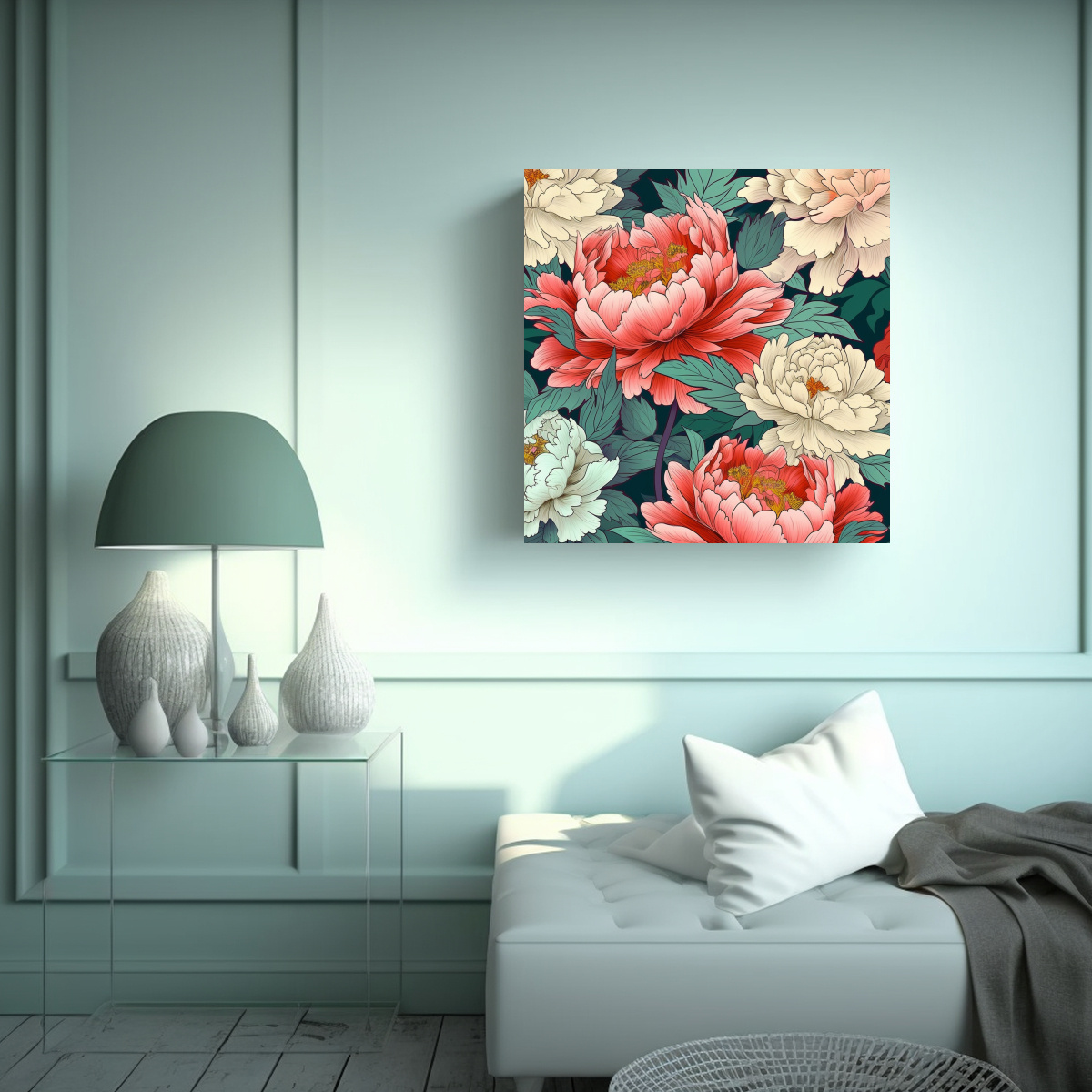 patr-n-de-peon-a-kimono-estilo-moderno-arte-decorativo-cuadro-1